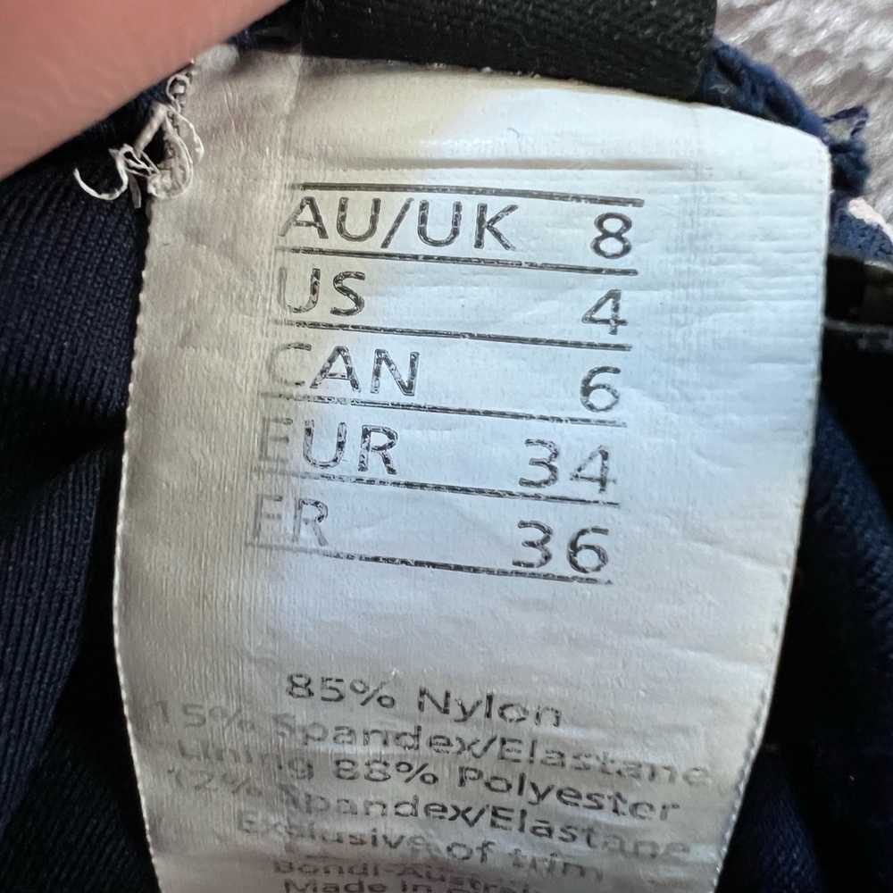 Nip Tuck Shirred Maillot Stripe Size 4 - image 4